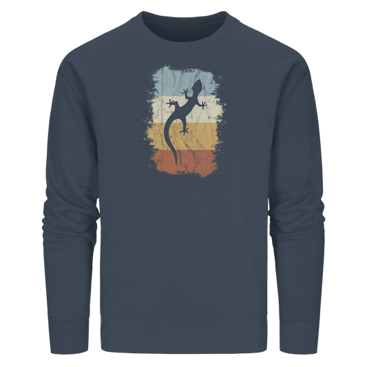 Retro Gecko Salamander Silhouette - Organic Basic Unisex Sweatshirt