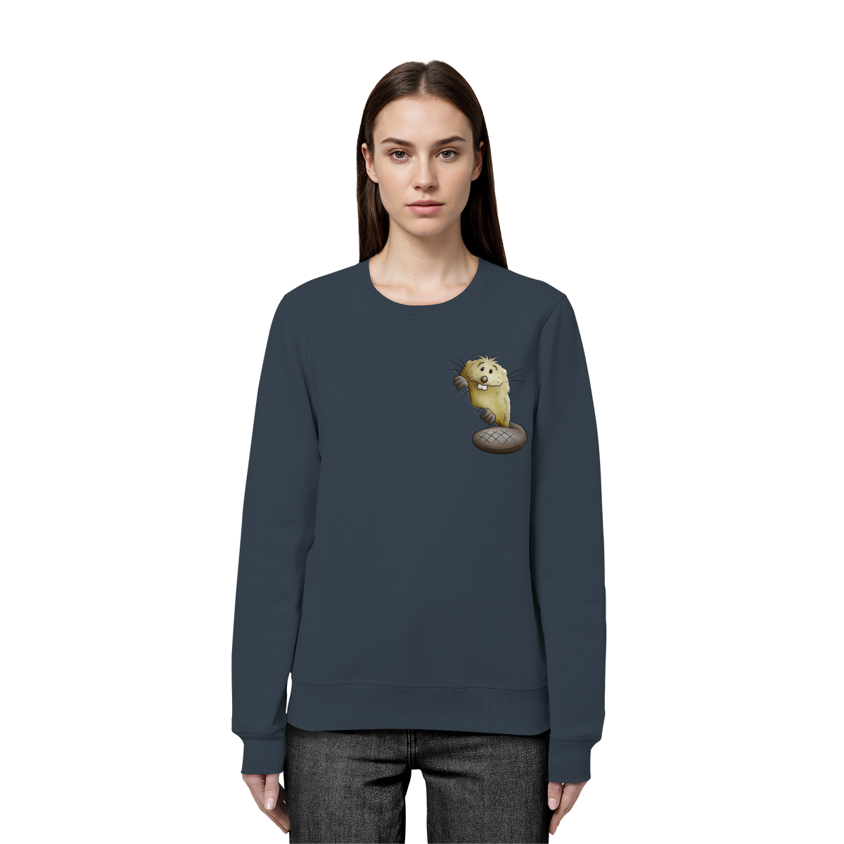 Lustiger frecher Biber - Organic Basic Unisex Sweatshirt