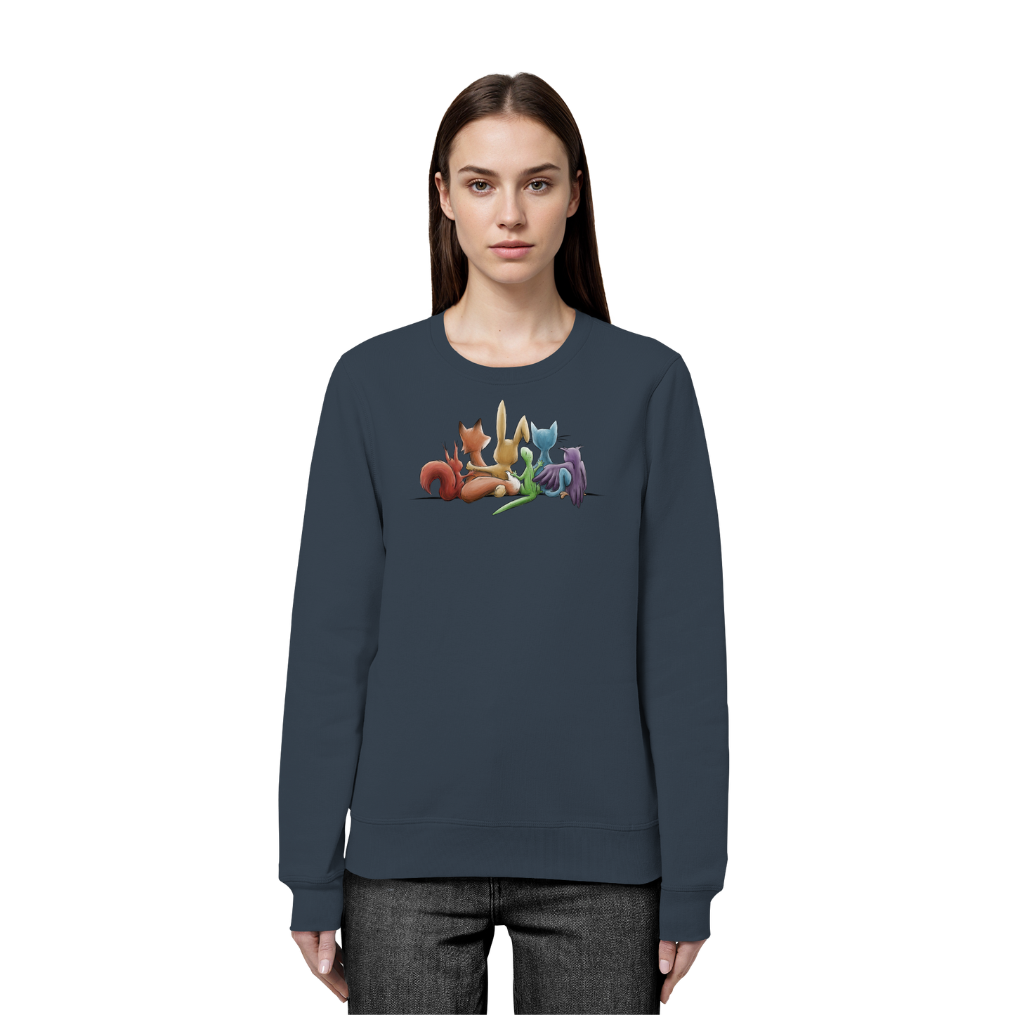 Regenbogen Tiere für Freundschaft, Toleranz und Vielfalt - Organic Basic Unisex Sweatshirt