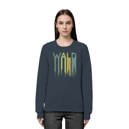 Wald Retro Forst Schriftzug - Organic Basic Unisex Sweatshirt