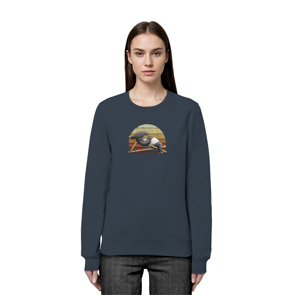 Lässiger Retro Sundown Tapir - Organic Basic Unisex Sweatshirt