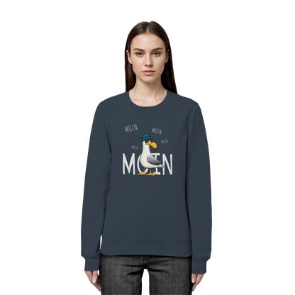 Moin Moin Lässige Hipster Möwe  - Organic Basic Unisex Sweatshirt