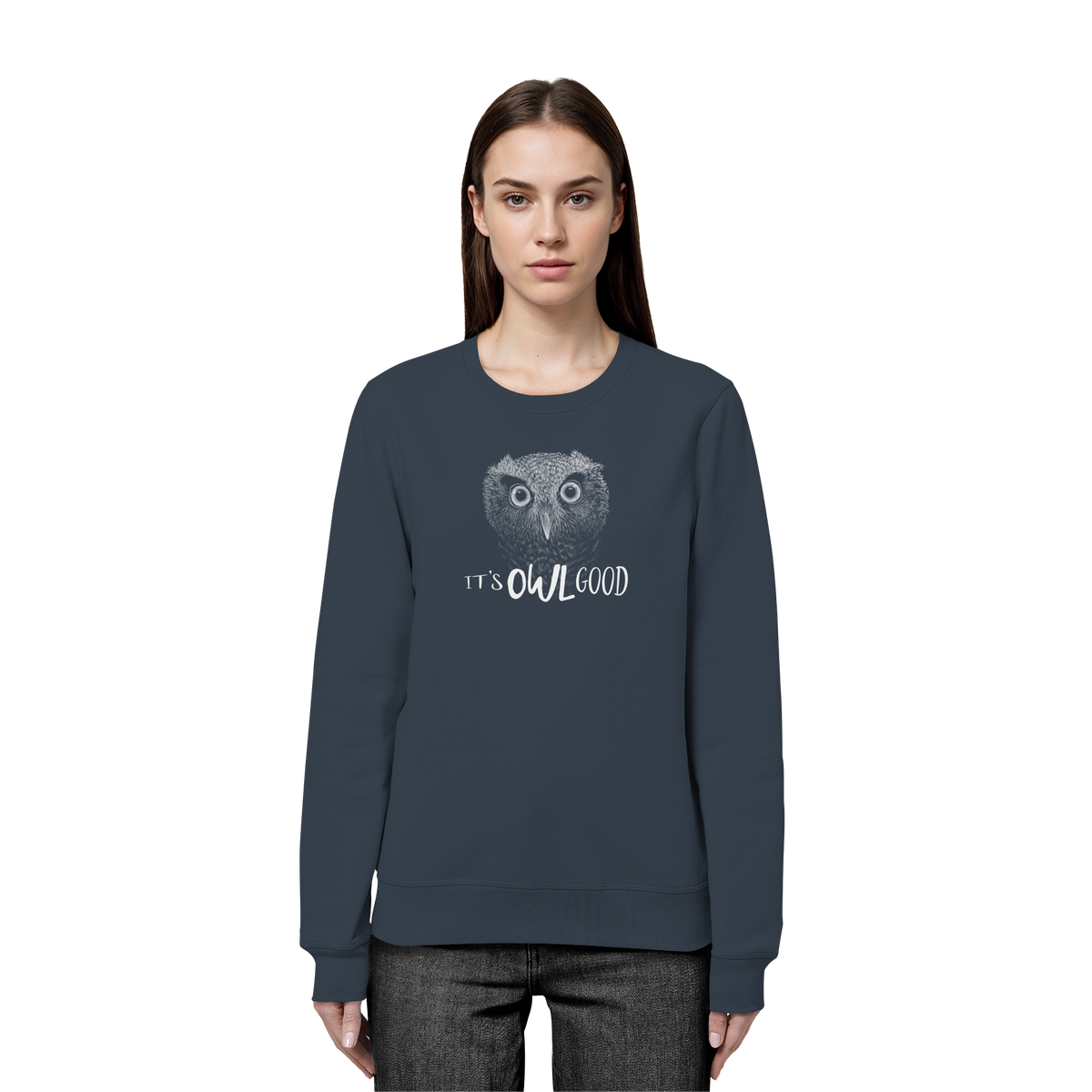 OWL Good | Kritzel-Kunst-Eule - Organic Basic Unisex Sweatshirt