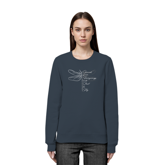 Breite die Flügel aus und flieg los | Libelle - Organic Basic Unisex Sweatshirt
