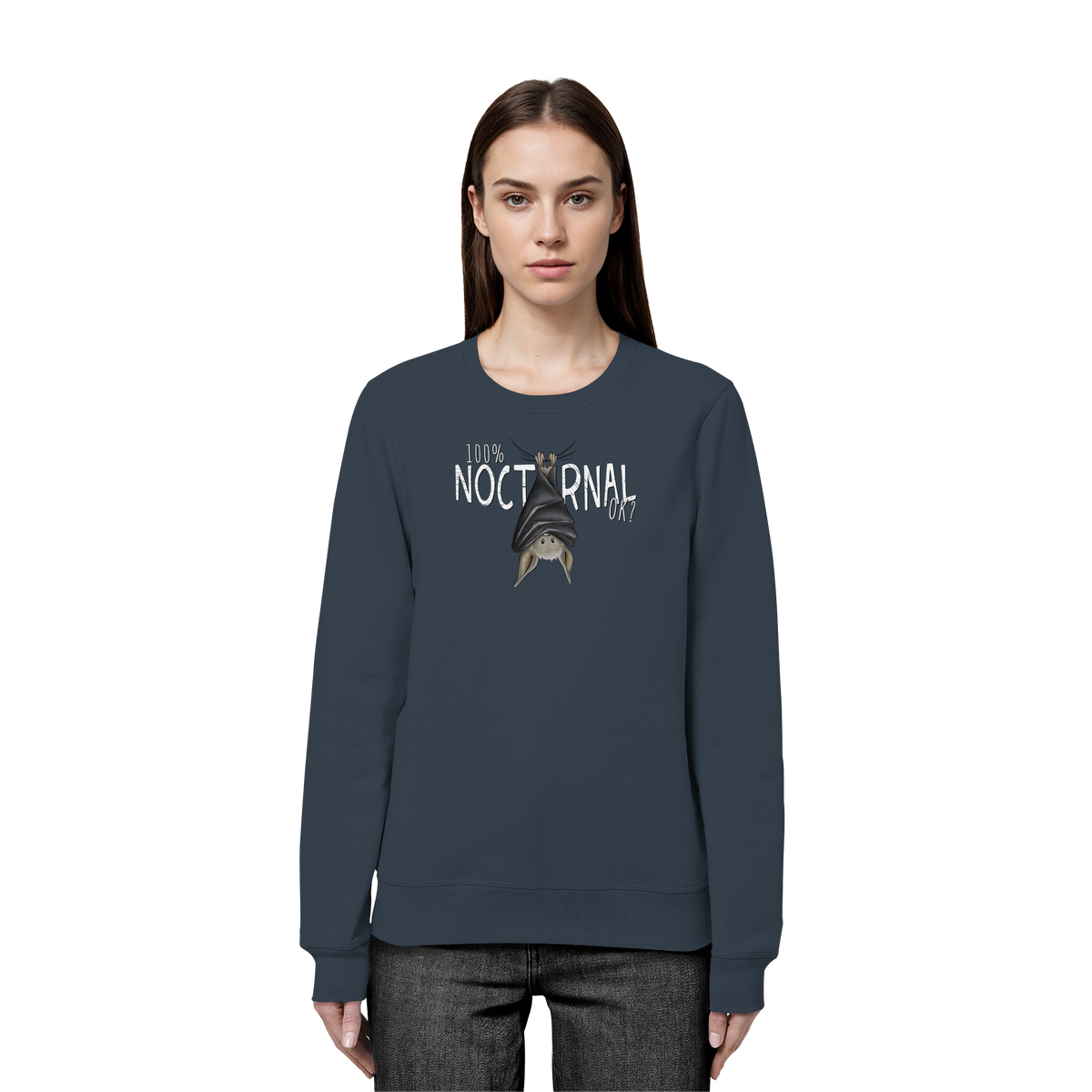 100% nachtaktive Fledermaus - Organic Basic Unisex Sweatshirt