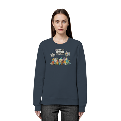 Demo-Katzen gegen Faschismus und für Vielfalt - Organic Basic Unisex Sweatshirt