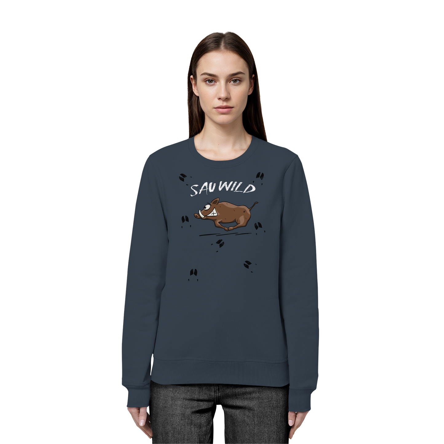 Sauwild wilde Sau | Wildschwein Keiler - Organic Basic Unisex Sweatshirt