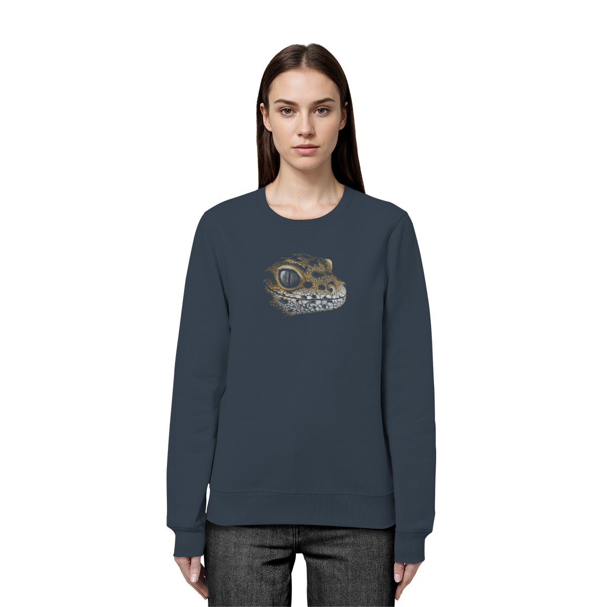 Leopard Gecko Skizze Kritzelkunst - Organic Basic Unisex Sweatshirt