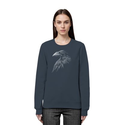 Kritzelkunst Rabe Krähe - Organic Basic Unisex Sweatshirt
