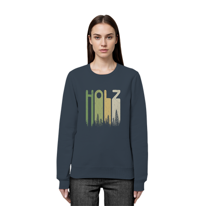Holz Retro Wald Schriftzug - Organic Basic Unisex Sweatshirt