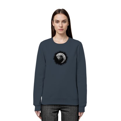 Schwarzer Rabe bei Vollmond  - Organic Basic Unisex Sweatshirt