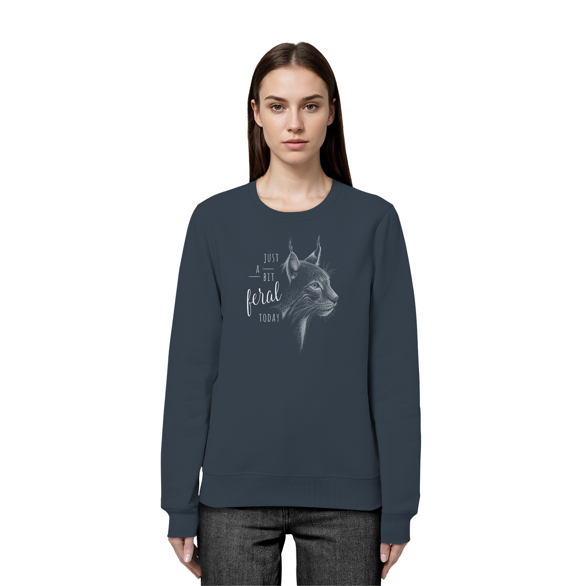 Just A Bit Feral Today! Wildkatze - Organic Basic Unisex Sweatshirt