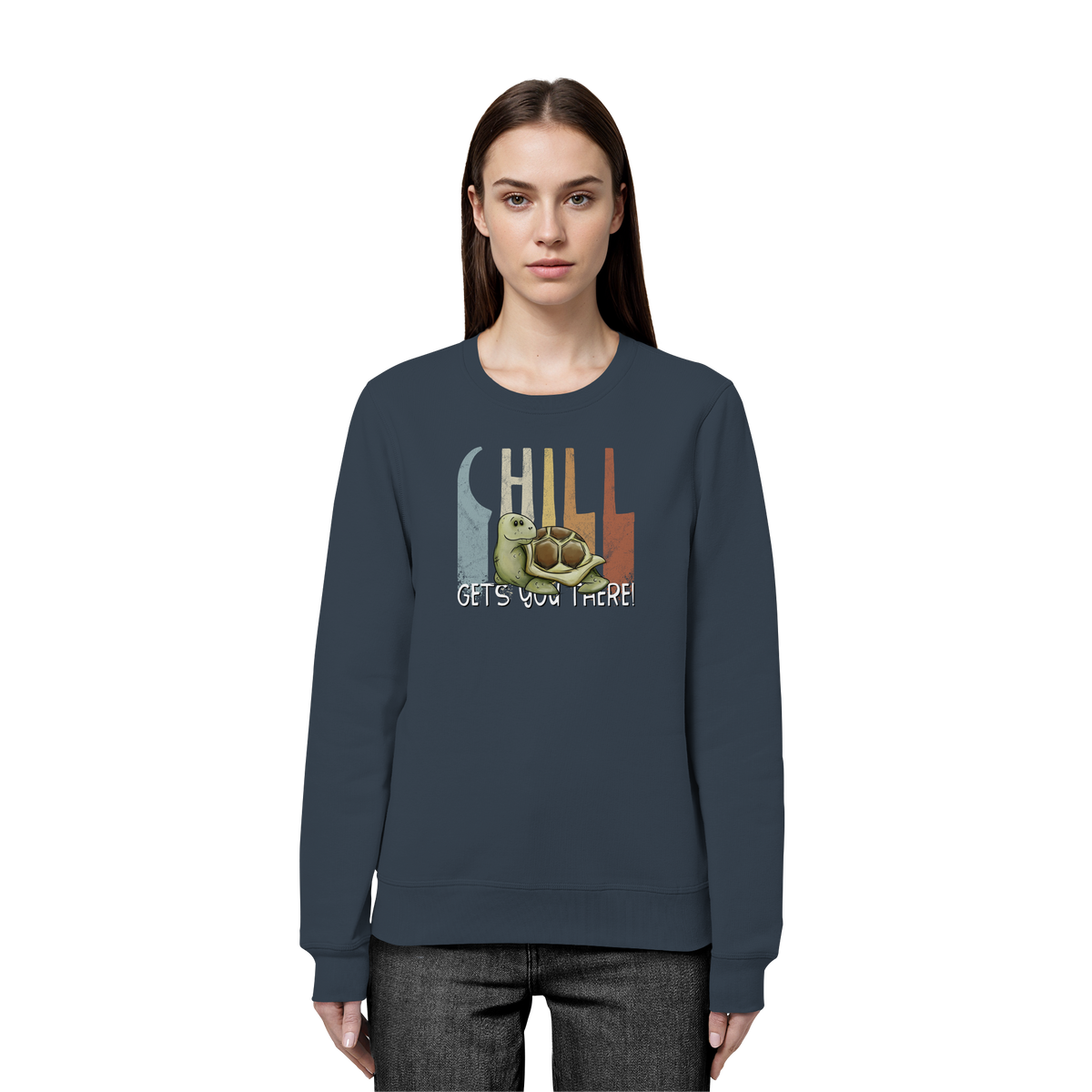 Gechillt gemütliche Schildkröte - Organic Basic Unisex Sweatshirt