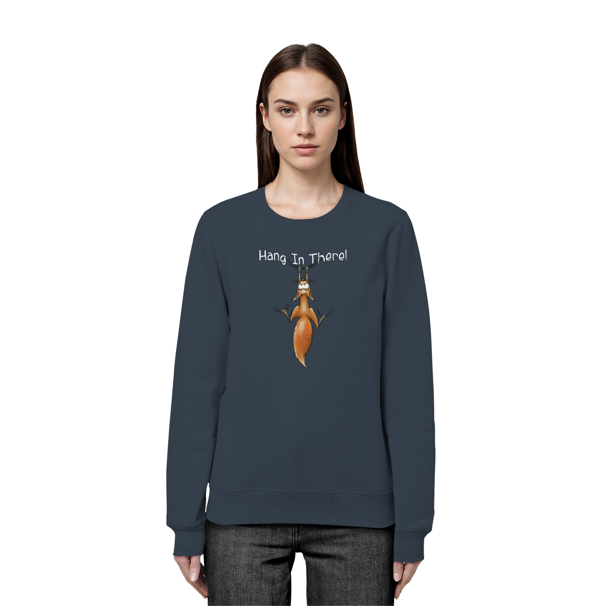 Hang In There | Lässiges Eichhörnchen - Organic Basic Unisex Sweatshirt