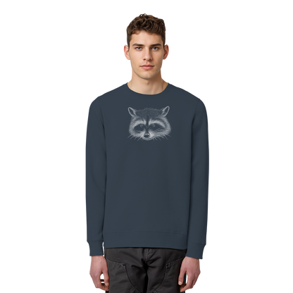 Waschbär Illustration Kritzelkunst - Organic Basic Unisex Sweatshirt