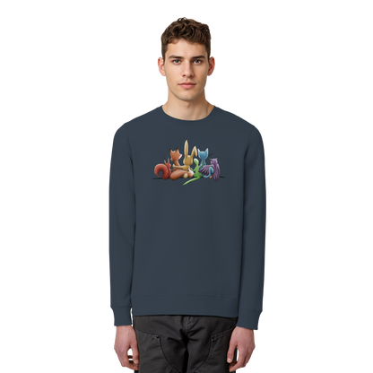 Regenbogen Tiere für Freundschaft, Toleranz und Vielfalt - Organic Basic Unisex Sweatshirt