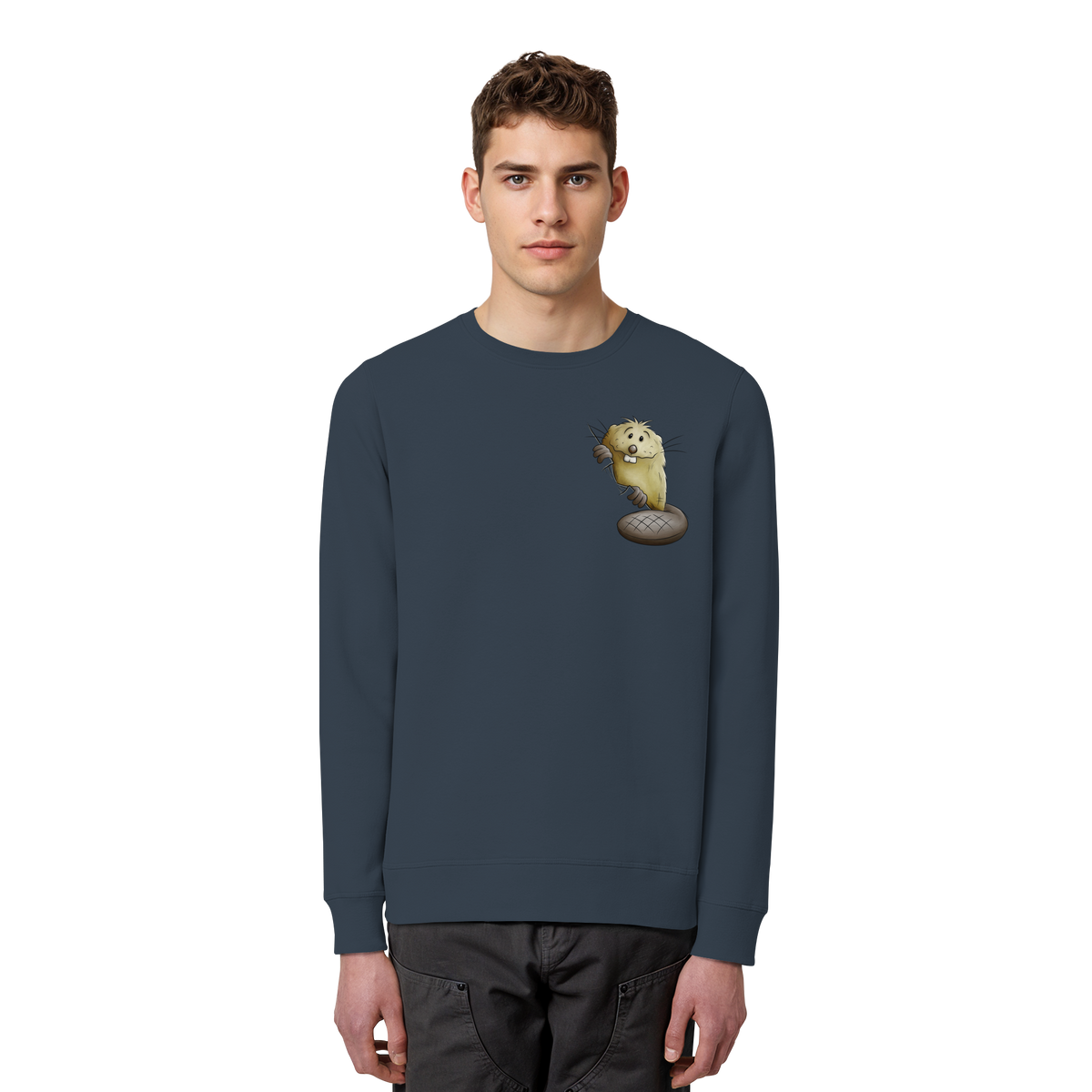 Lustiger frecher Biber - Organic Basic Unisex Sweatshirt