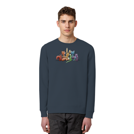 Regenbogen Tiere für Freundschaft, Toleranz und Vielfalt - Organic Basic Unisex Sweatshirt