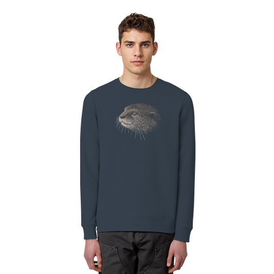 Otter Bleistift Zeichnung KritzelKunst - Organic Basic Unisex Sweatshirt