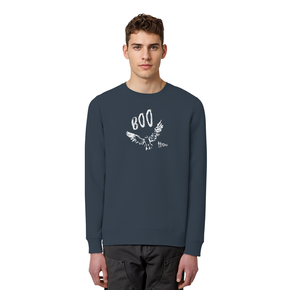Boo Hoo! Fliegende Eule  - Organic Basic Unisex Sweatshirt