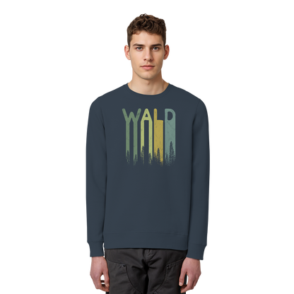 Wald Retro Forst Schriftzug - Organic Basic Unisex Sweatshirt