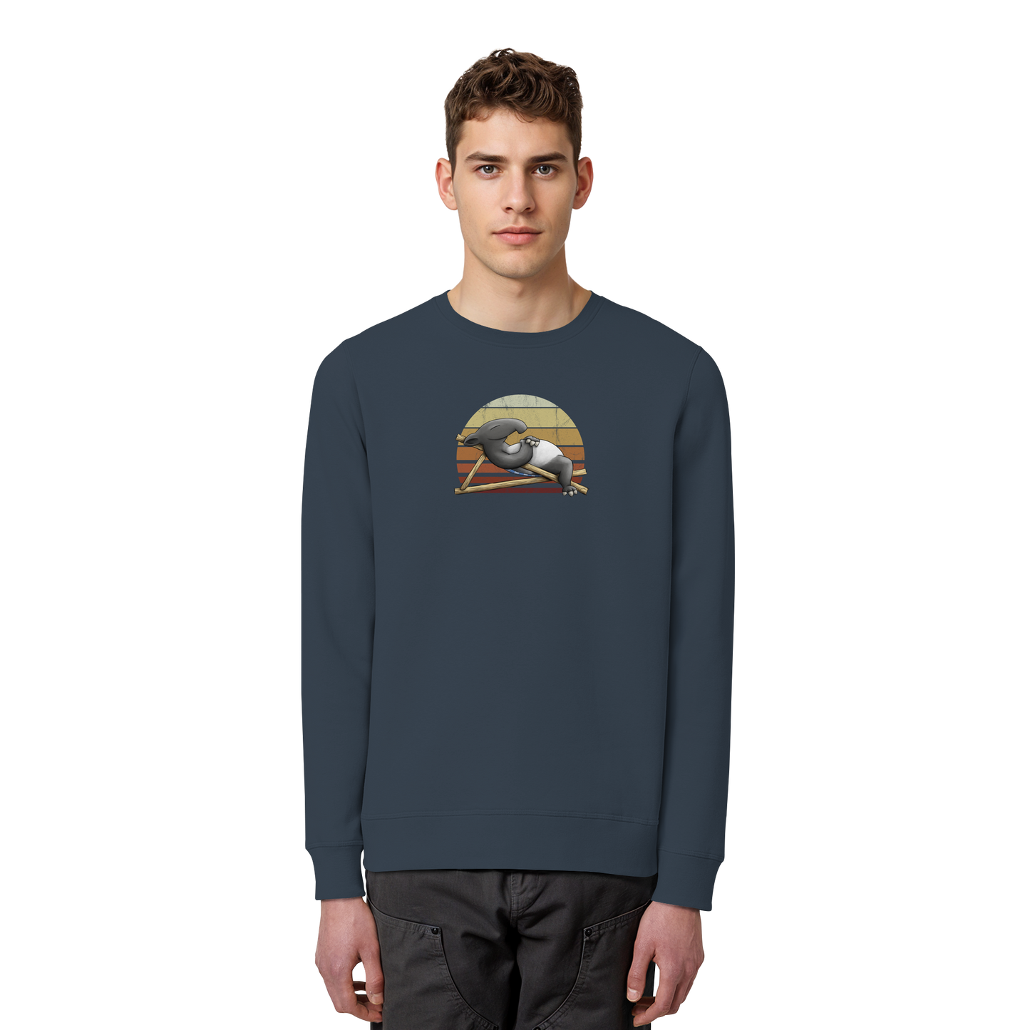 Lässiger Retro Sundown Tapir - Organic Basic Unisex Sweatshirt
