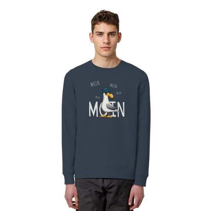 Moin Moin Lässige Hipster Möwe  - Organic Basic Unisex Sweatshirt