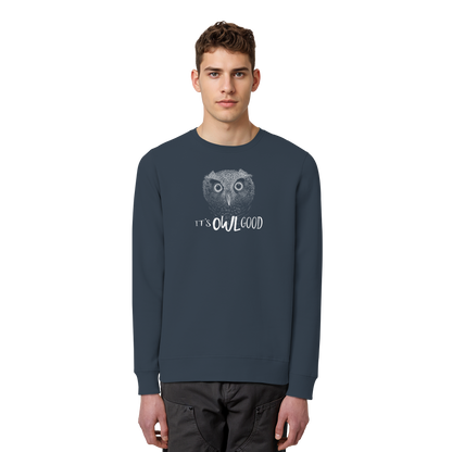 OWL Good | Kritzel-Kunst-Eule - Organic Basic Unisex Sweatshirt
