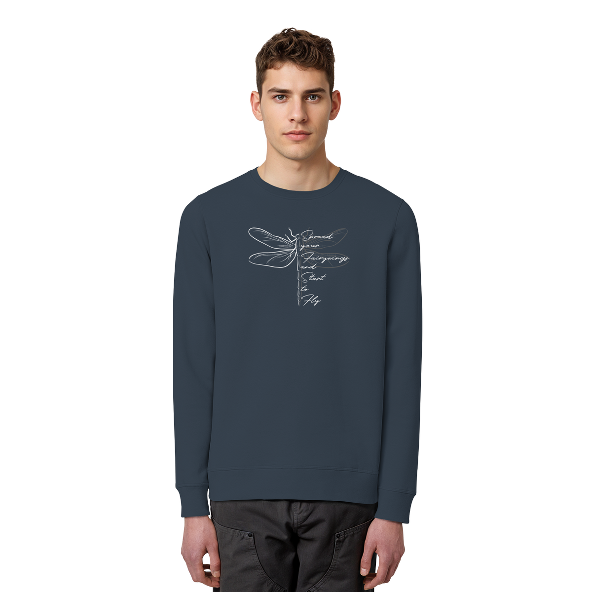 Breite die Flügel aus und flieg los | Libelle - Organic Basic Unisex Sweatshirt