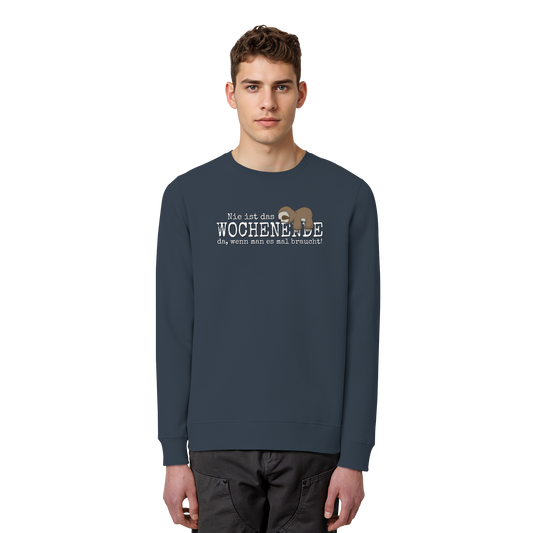 Kawaii Faultier Wochenende - Organic Basic Unisex Sweatshirt
