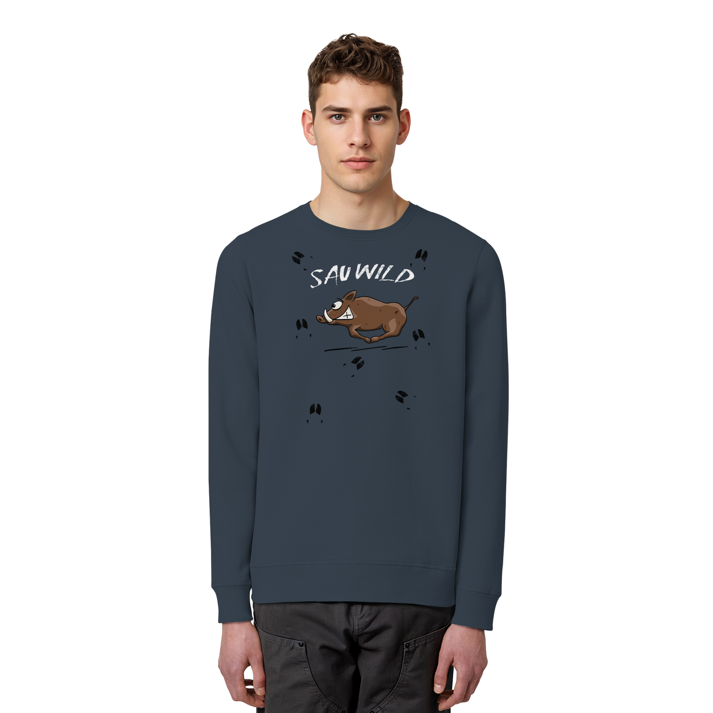 Sauwild wilde Sau | Wildschwein Keiler - Organic Basic Unisex Sweatshirt
