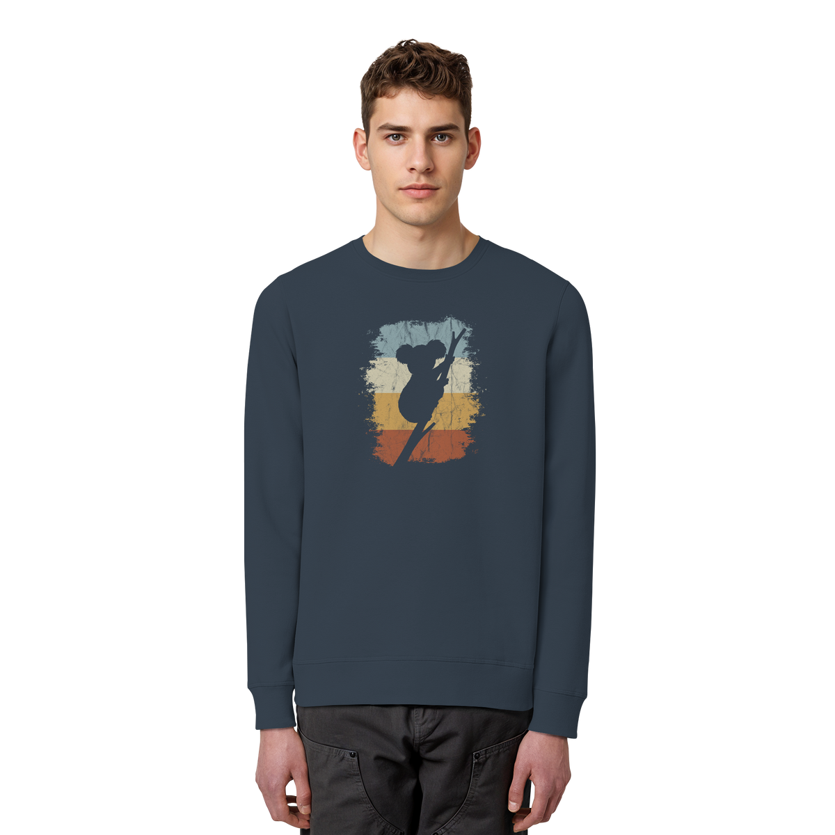 Retro kletternder Koala-Bär - Organic Basic Unisex Sweatshirt