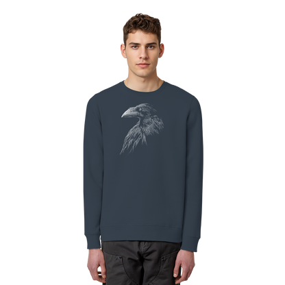 Kritzelkunst Rabe Krähe - Organic Basic Unisex Sweatshirt