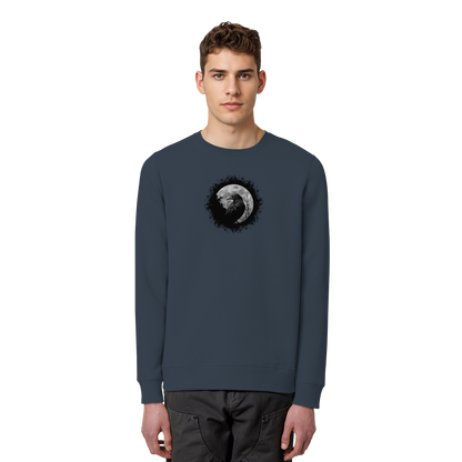 Schwarzer Rabe bei Vollmond  - Organic Basic Unisex Sweatshirt