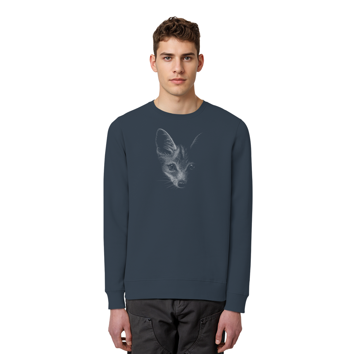 Fuchs Kritzelkunst Illustration - Organic Basic Unisex Sweatshirt