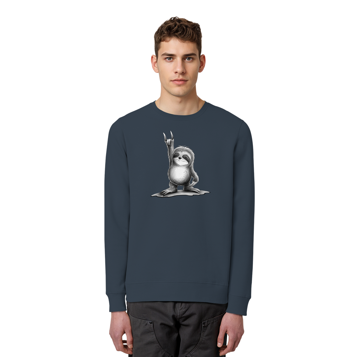 Rock On Party Faultier - Organic Basic Unisex Sweatshirt