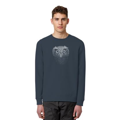 Eule Kritzelkunst Illustration - Organic Basic Unisex Sweatshirt