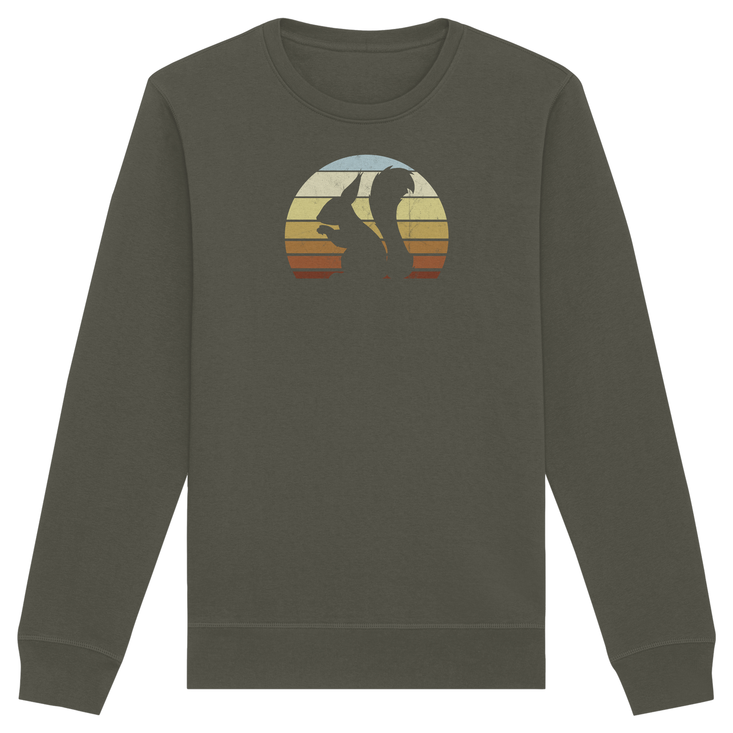 Retro Eichhörnchen Silhouette - Organic Basic Unisex Sweatshirt