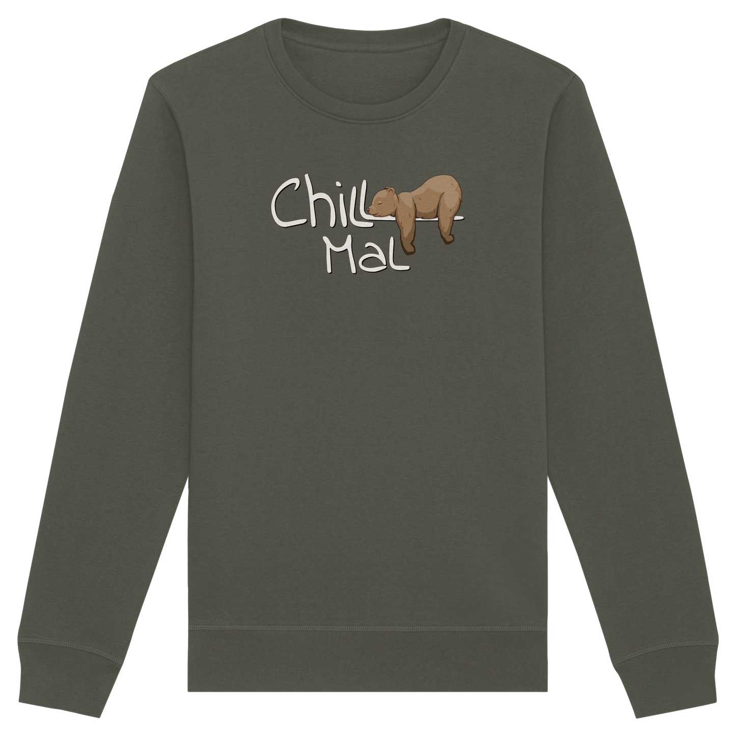 Chill Mal schläfriger Braunbär - Organic Basic Unisex Sweatshirt