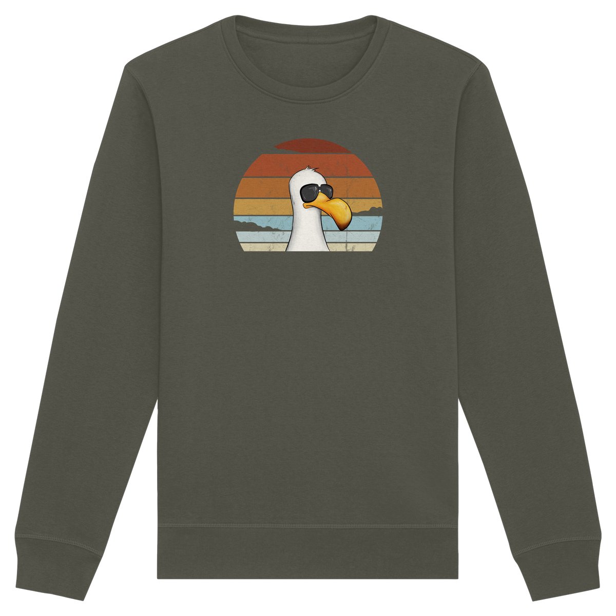 Cool lässige Retro Möwe - Organic Basic Unisex Sweatshirt