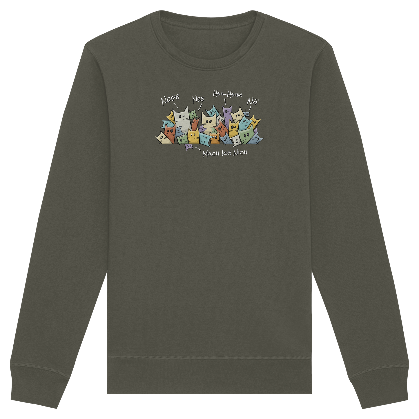 Nope, Nee, Nö Katzen - Organic Basic Unisex Sweatshirt
