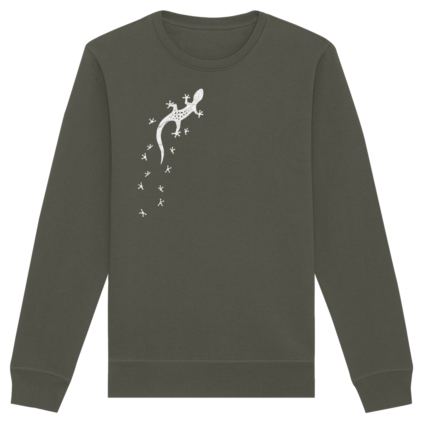 Gecko Eidechse Silhouette hell - Organic Basic Unisex Sweatshirt