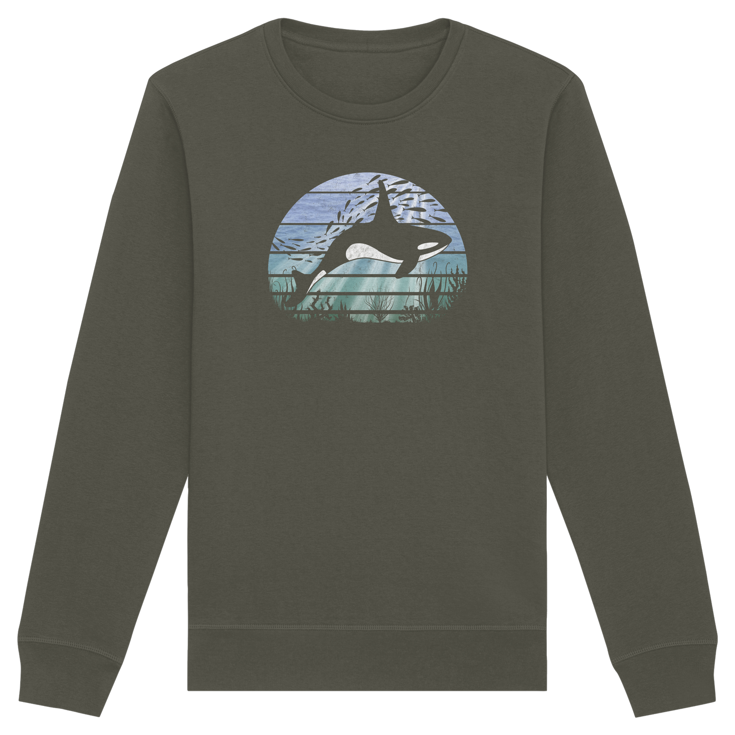 Retro Tiefsee Schwertwal Orca - Organic Basic Unisex Sweatshirt