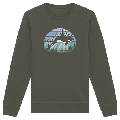Retro Tiefsee Schwertwal Orca - Organic Basic Unisex Sweatshirt