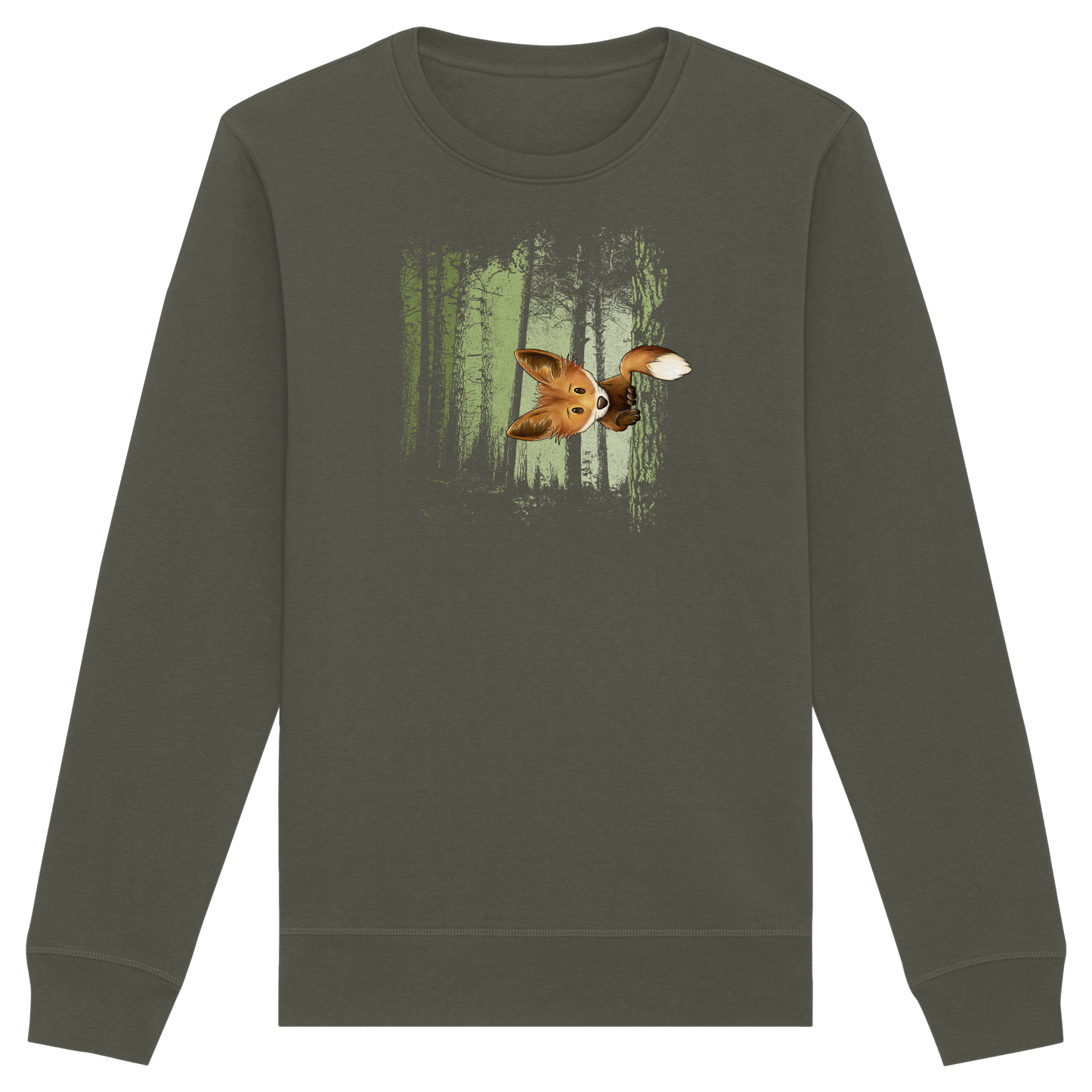 Fuchs im Zwielicht-Wald - Organic Basic Unisex Sweatshirt
