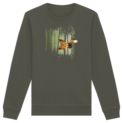 Fuchs im Zwielicht-Wald - Organic Basic Unisex Sweatshirt
