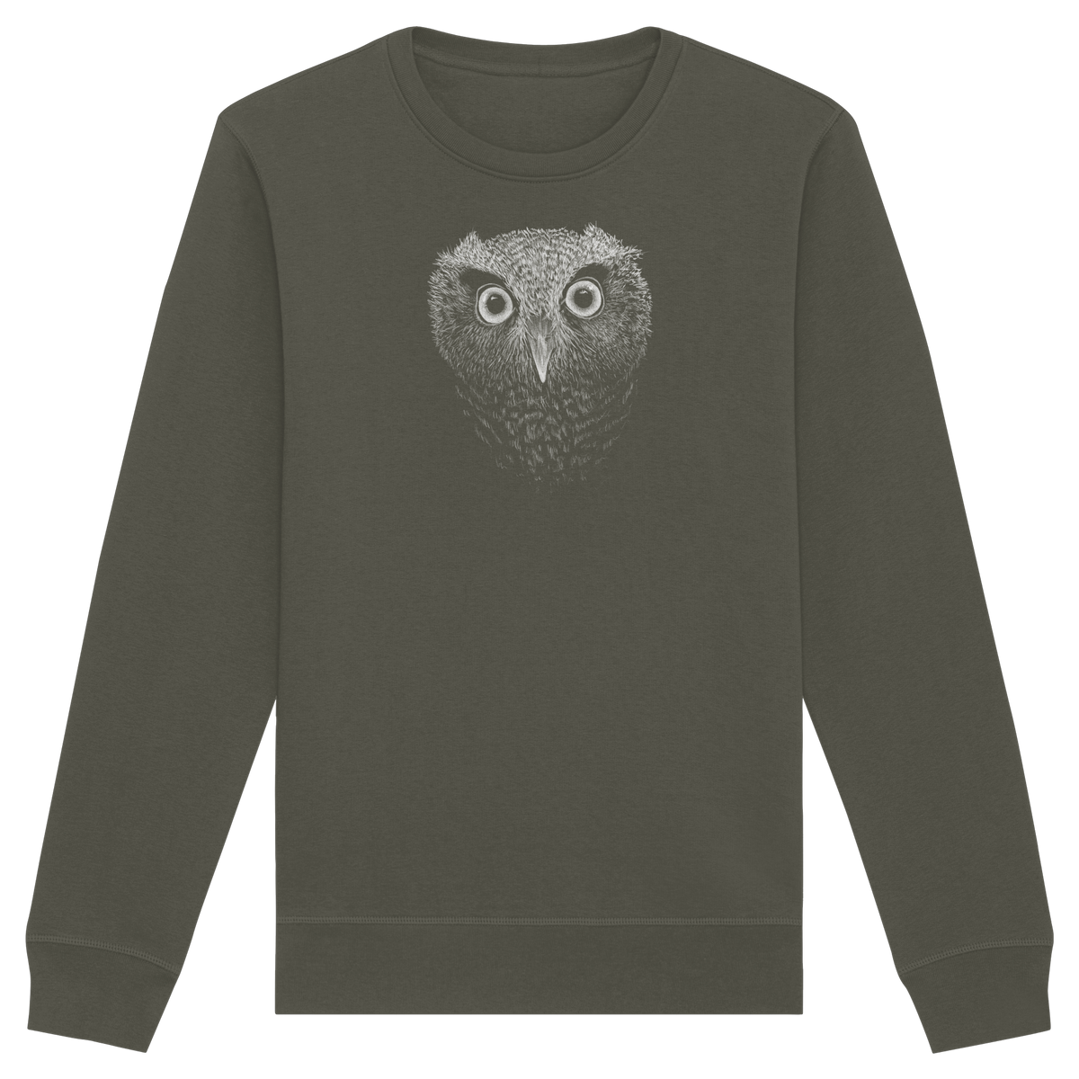 Eule Kritzelkunst Illustration - Organic Basic Unisex Sweatshirt
