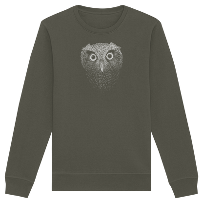 Eule Kritzelkunst Illustration - Organic Basic Unisex Sweatshirt