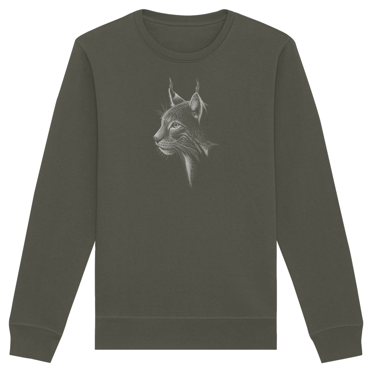 Luchs Kritzelkunst Wildkatze Illustration - Organic Basic Unisex Sweatshirt