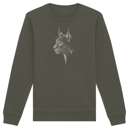 Luchs Kritzelkunst Wildkatze Illustration - Organic Basic Unisex Sweatshirt